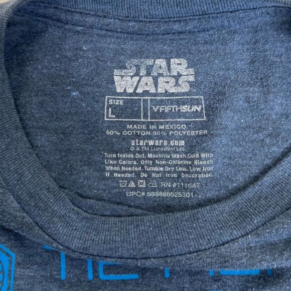 Star Wars Heather Blue Tie Fighter Special Forces Short Sleeve T Shirt Large - Picture 7 of 10